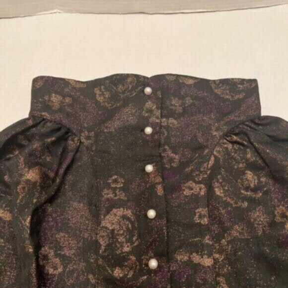 🌹HP🌹Batsheva Bella BNWOT metallic jacquard midi skirt 6 - Picture 8 of 15